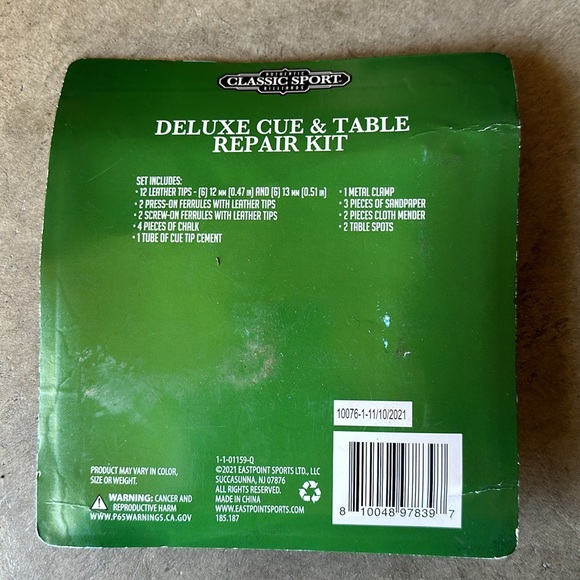 Classic Sport Deluxe Billiard Pool Repair Kit - Picture 2 of 2